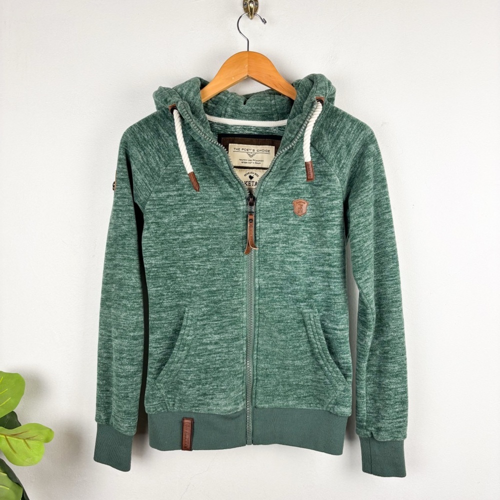 Naketano Women’s Green Fleece Hooded Jacket Sz XS